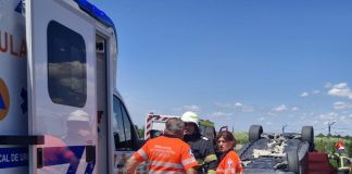 FOTO Răniții în accidentul de pe DN2-E85 au fost transportați la spital