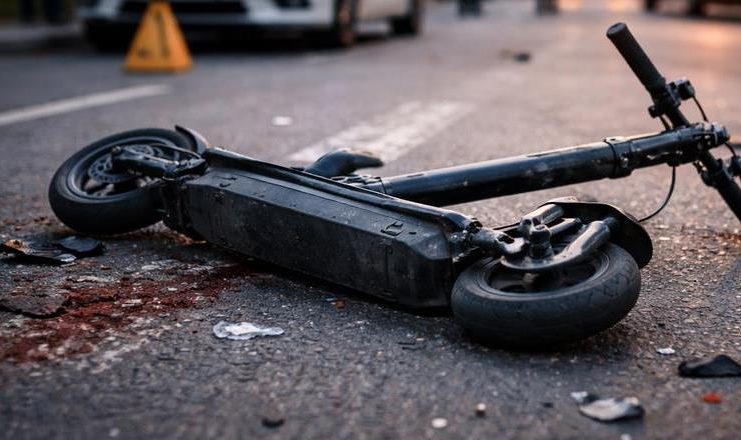 Două femei s-au ciocnit pe un drum din Vănători: una era la volan, cealaltă pe trotinetă