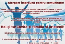 Localnicii din comuna Tătăranu, invitați la mișcare afis alergare