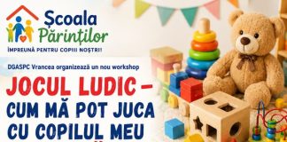 Workshop pentru părinți: „Jocul ludic – cum mă pot juca cu copilul meu acasă?”