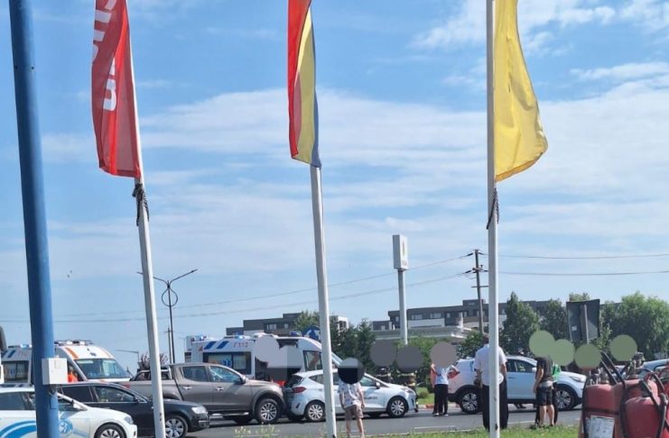 Carambol pe o arteră intens circulată din Focșani