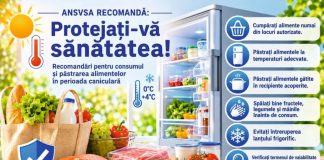 Protejați-vă sănătatea! ANSVSA: recomandări privind consumul şi păstrarea alimentelor în perioada caniculară