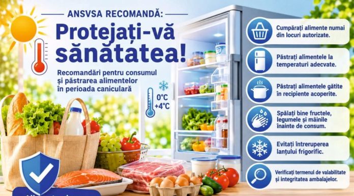 Protejați-vă sănătatea! ANSVSA: recomandări privind consumul şi păstrarea alimentelor în perioada caniculară