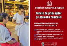 Trei puncte de prim ajutor în Focșani, în zilele caniculare