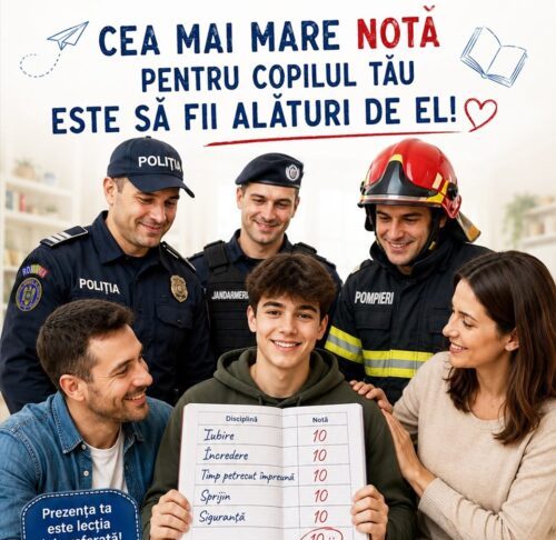 Campanie MAI, de sezon: „Niciun examen nu merită un copil pierdut. Cea mai mare notă este să știe că ești alături de el!”