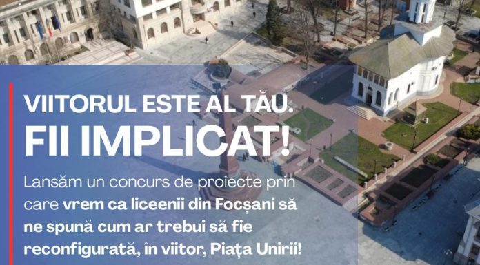 Liceenii, invitați să spună cum vor să arate Piața Unirii din Focșani