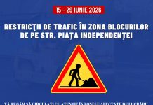 Circulația rutieră restricționată în zona Piața Independenței din Focșani, începând de luni carton strada