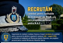Jandarmeria recrutează candidați pentru instituțiile de învățământ jandarmi