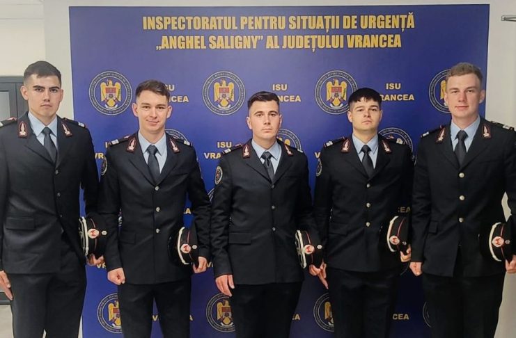Cinci absolvenți ai Școlii de Subofițeri de Pompieri și Protecție Civilă Boldești se alătură echipei salvatorilor vrânceni