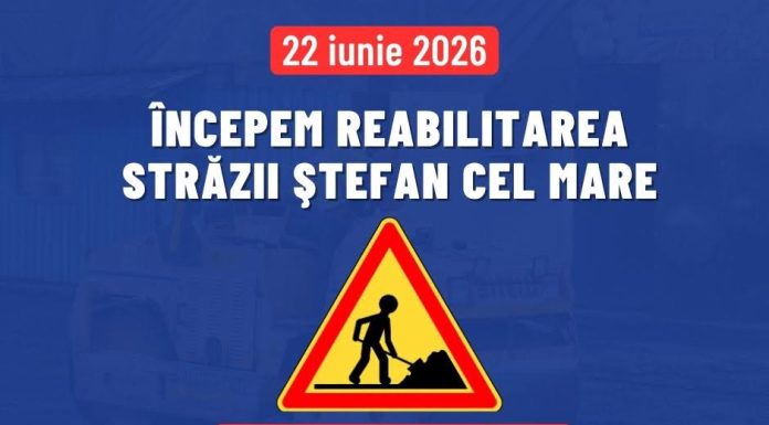 Restricții de circulație: lucrări pe strada Ștefan cel Mare din Focșani