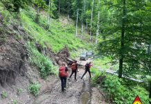 FOTO Trasee prin Munții Vrancei suspendate de Salvamont, din cauza copacilor doborâți de vânt salvamont 1 1