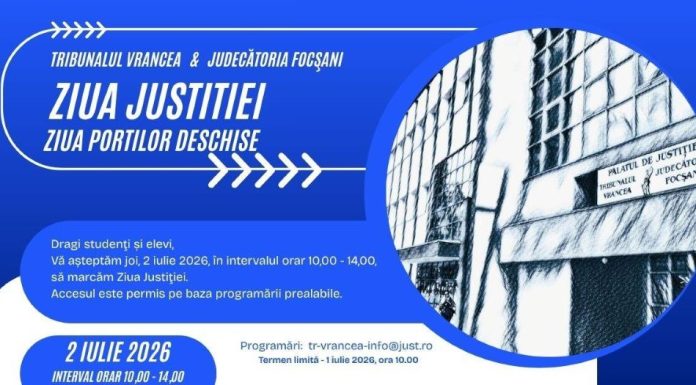 Elevii și studenții, așteptați la Tribunalul Vrancea de Ziua Justiției