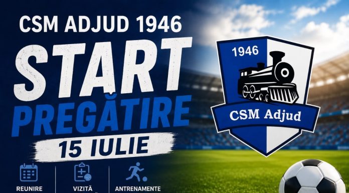 Fotbal: CSM Adjud 1946 se reunește săptămâna viitoare