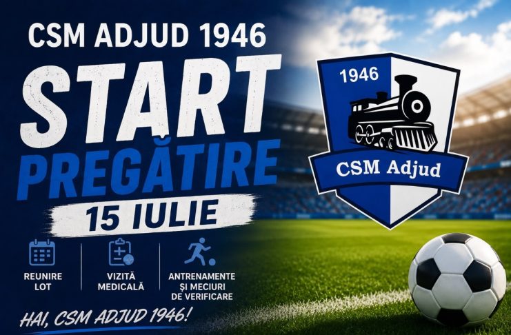 Fotbal: CSM Adjud 1946 se reunește săptămâna viitoare