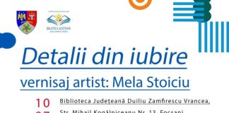 „Detalii din iubire” – expoziție de pictură semnată de artista Mela Stoiciu, la Biblioteca Județeană Vrancea
