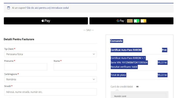 Atenție la practicile înșelătoare care vă fac să plătiți mai mult pentru un Certificat RAR Auto-Pass!