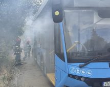 FOTO Exercițiu cu forțe și mijloace în teren pentru gestionarea unei situații de urgență complexe 2 autobuza incendiu 1