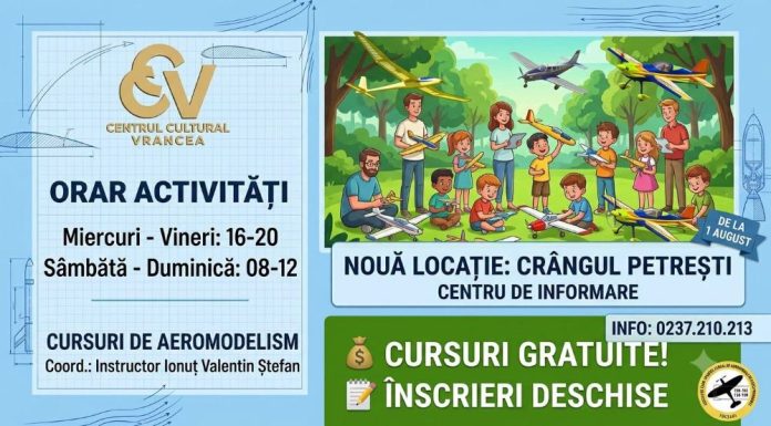 Clasa de Aeromodelism și Rachetomodelism va funcționa în Crângul Petrești