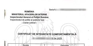 Certificatul de integritate comportamentală poate fi obținut și online