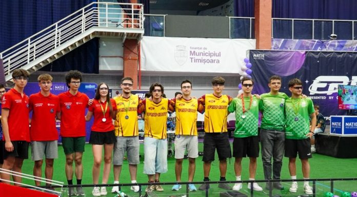 Echipa de robotică a Colegiului Național „Unirea” a câștigat competiția internațională FIRST Robotics Initiative de la Timișoara