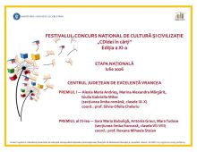 FOTO Noi premii naționale pentru elevii Centrului de Excelență Vrancea 2 elevi excelenta 2