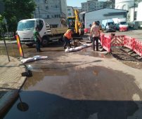 FOTO Un ”lac” în spatele Catedralei Ortodoxe din Focșani 3 lucrari apa 1