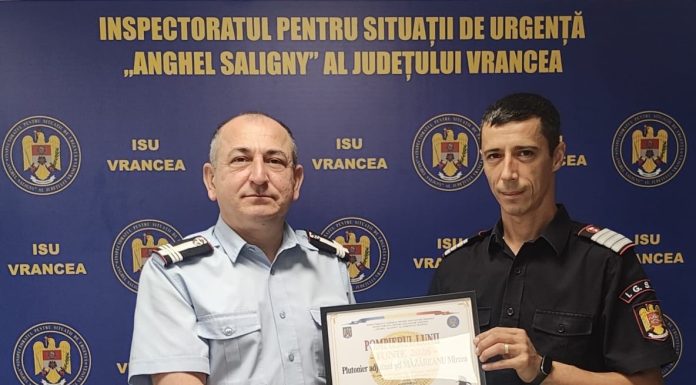 Pompierul lunii iunie este plutonier adjutant șef Măzăreanu Mircea
