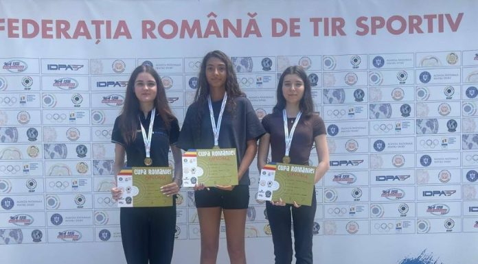 Trei medalii de aur pentru sportivele din Focșani la Cupa României la tir sportiv