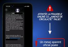 Atenție la fraudele online cu „amenzi de circulație” false! mesaj frauda