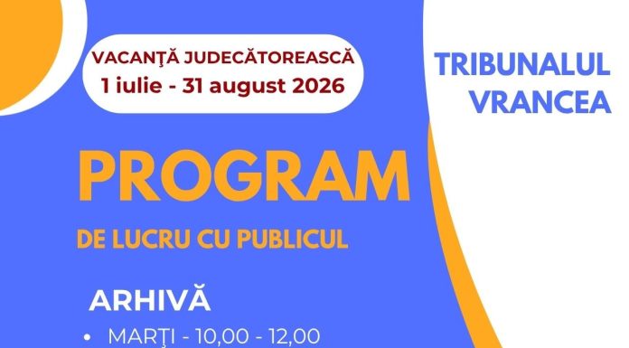 A început vacanța judecătorească, dar programul cu publicul continuă