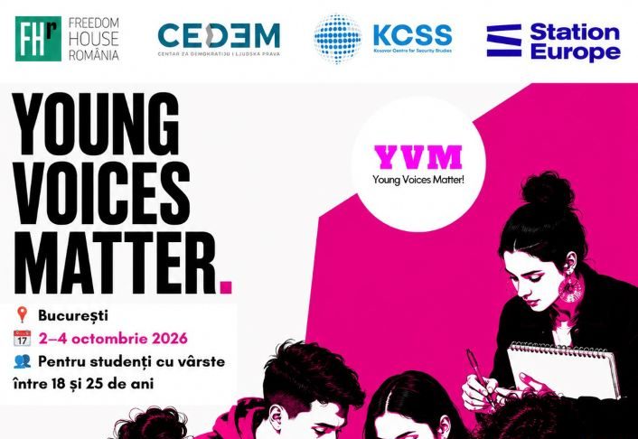 Freedom House România lansează înscrierile pentru Young Voices Matter! – un proiect Erasmus+ dedicat tinerilor care vor să transforme ideile în schimbare