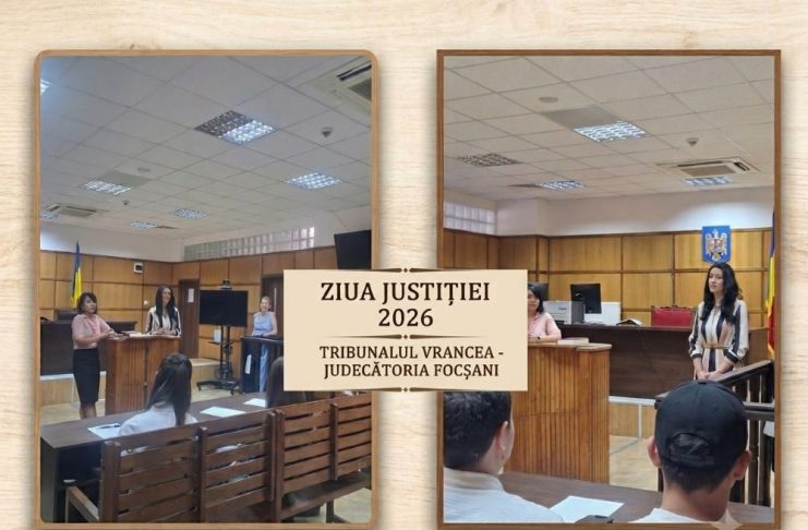 Ziua Justiției, marcată alături de elevi și studenți la Tribunalul Vrancea