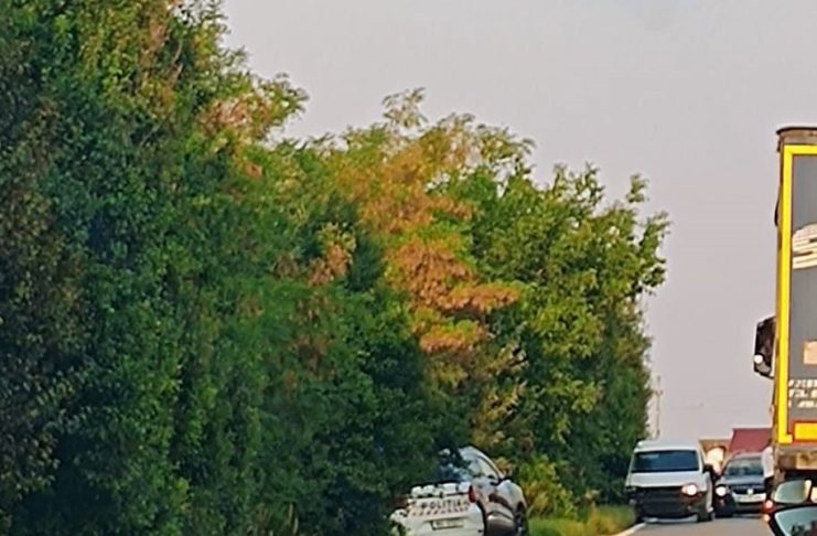 Accident pe DN 23, după Mândrești, un motociclist a fost rănit