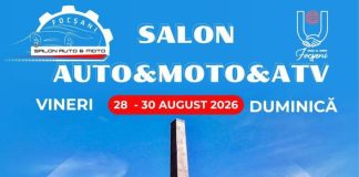 Automobile, motociclete și mașini de epocă în centrul Focșaniului