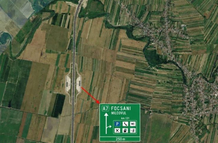 Spațiile pentru benzinăriile de pe A7, zona Milcovul, concesionate