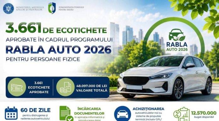 Mediul a aprobat o nouă listă de beneficiari în cadrul Programului ”Rabla Auto” 2026