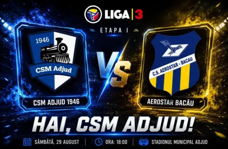 Începe Liga 3 de fotbal. Adjudul joacă acasă, cu Aerostar Bacău