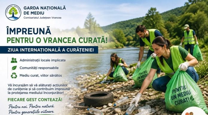 Garda de Mediu Vrancea: apel pentru participarea la Ziua Internațională a Curățeniei