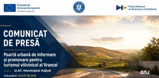 Comunicat de presă – ”PNRR: Fonduri pentru România modernă și reformată!” – U.A.T. Municipiul Adjud
