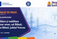 Comunicat de presă – Lansarea proiectului „CONSOLIDARE ȘI REABILITARE DISPENSAR UMAN, SAT BĂLEȘTI, COMUNA BĂLEȘTI, JUDEȚUL VRANCEA” comunicat de presa Balesti