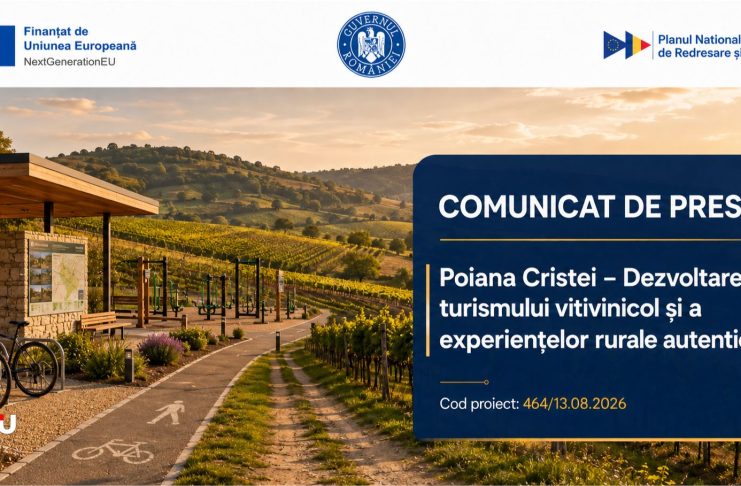 Comunicat de presă – ”PNRR: Fonduri pentru România modernă și reformată!” – U.A.T. Comuna Poiana Cristei