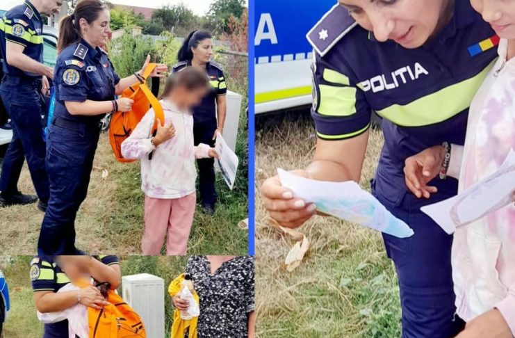 Polițiștii vrânceni, către elevi: Siguranța începe cu fiecare dintre noi. Ne pregătim de școală, dar păstrăm în suflet copilăria!