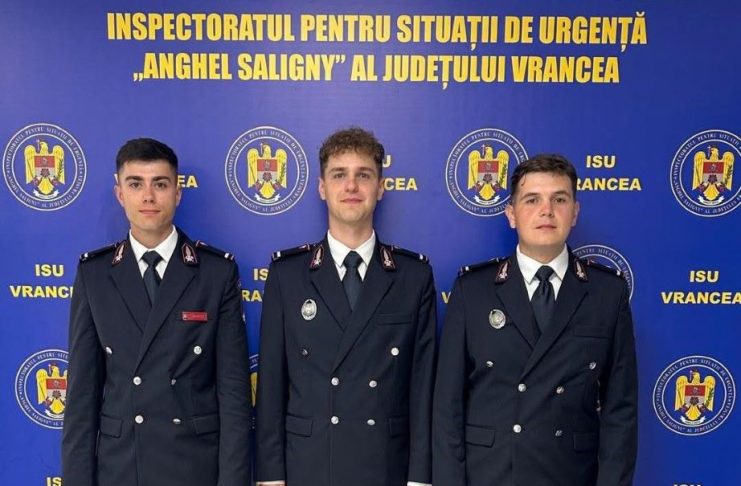 3 ofițeri, absolvenți ai Facultății de Pompieri, s-au alăturat echipei ISU Vrancea