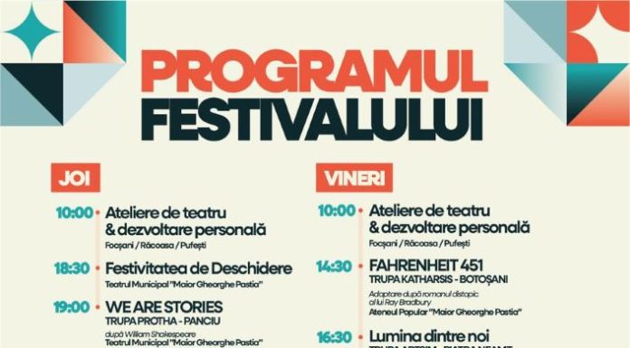 Festivalul de Teatru Tânăr “Ora de Teatru” începe astăzi și reunește artiști consacrați, regizori, profesori, oameni de cultură, trupe de teatru și tineri artiști