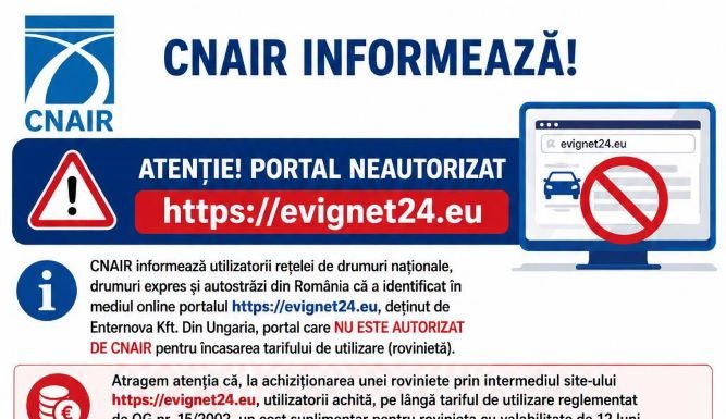 Atenție, șoferi! Portal neautorizat de vânzare a rovinietei!