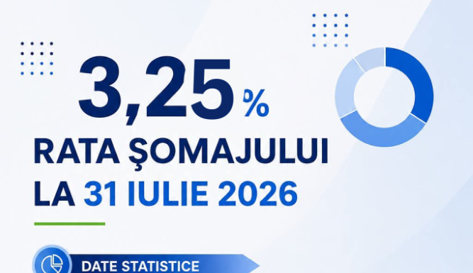 Rata șomajului în luna iulie: 3,25%