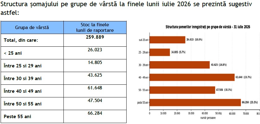 Rata șomajului în luna iulie: 3,25% 4 tabele somaj
