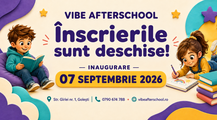 Vibe AfterSchool deschide înscrierile pentru anul școlar 2026–2027 în Golești, lângă Focșani