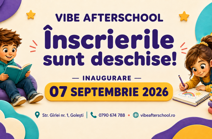 Vibe AfterSchool deschide înscrierile pentru anul școlar 2026–2027 în Golești, lângă Focșani