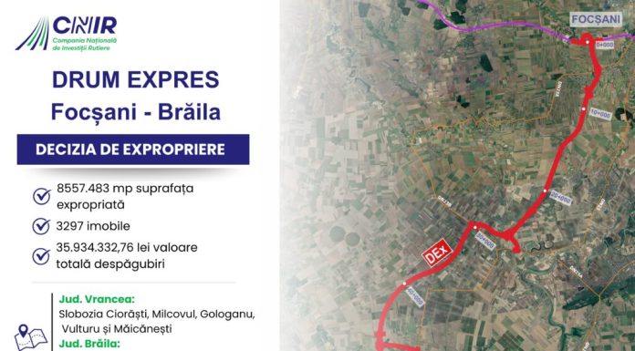 CNIR a emis decizia de expropriere pentru Drumul Expres Focșani-Brăila